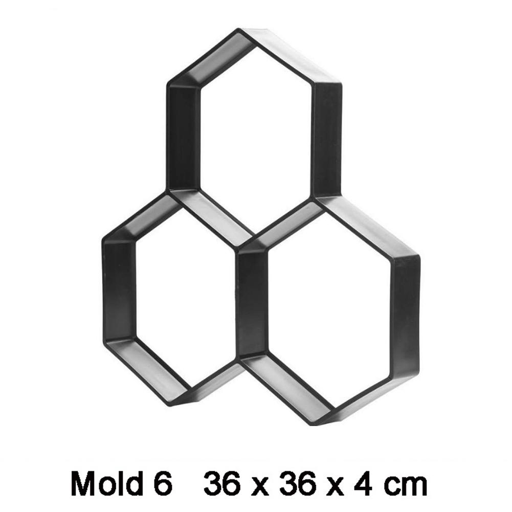 7 Styles DIY Garden Yard Paving Mold Walkway Mold Pathway Pavement Mold Path Walk Maker Concrete Stepping Brick Stone Road Mold