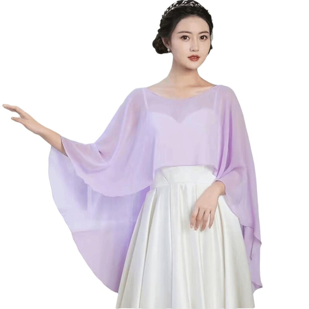 Sunscreen Thin Wide Chiffon Shawl Solid Color Wedding Scarves Shawl Women Pullover Wraps Summer