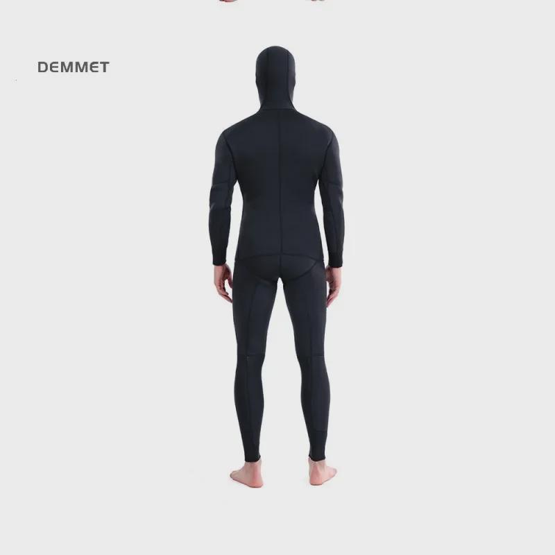 Camouflage 5mm Two-Piece Long-Sleeve Diving Suit - Thick & Warm for Winter Swimming and Spearfishing