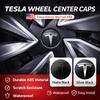 4 шт. Колпачки ступицы колеса с логотипом для Tesla, комплект крышек для Model 3 Y S X, Замена эмблемы колпака ступицы, Матовый черный и Серебристо-черный