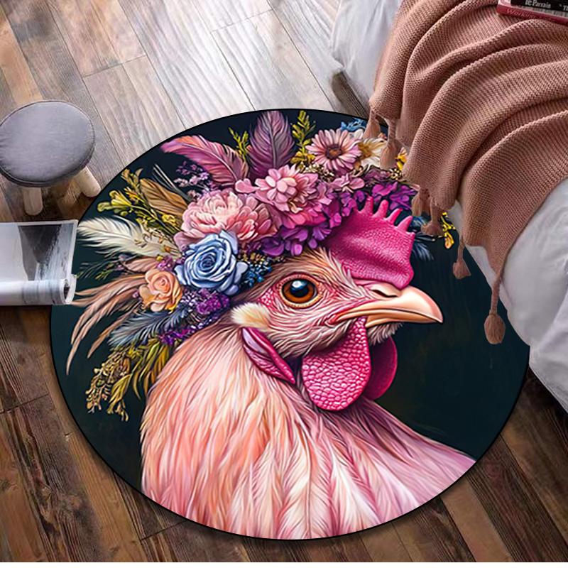 Animal 1424 Circular Rug - Office Decorative Carpet For Living Room Bedroom Door Mat Floor Rug Computer Chair Area Rug