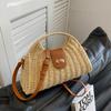 Fashion Hand-Woven Straw Beach Bags Grace Women Handmade Basket Shoulder Bag Summer Bohemian Travel Crossbody Bag Brand Handbags