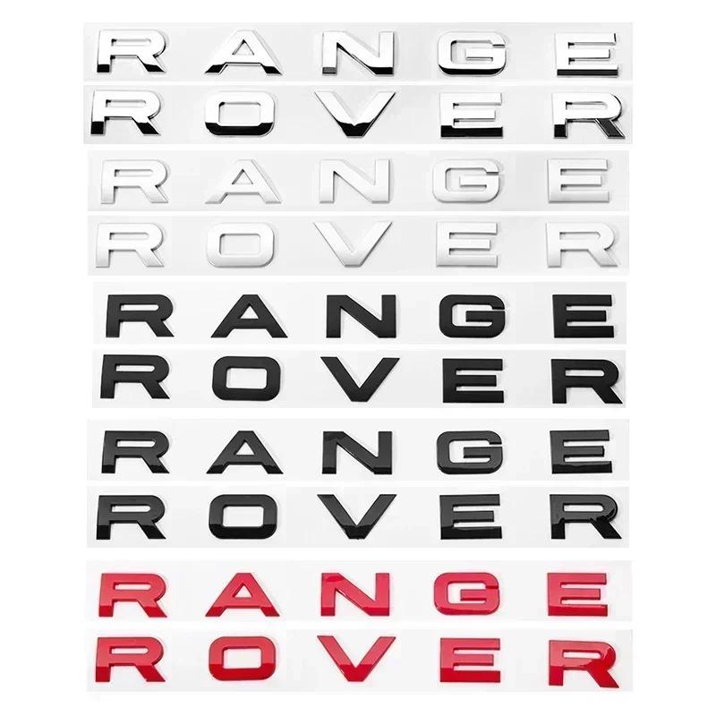 3D ABS Range Rover Car Bonnet Letters Logo Badge Emblem Sticker Accessories For Land Rover Discovery Defender Sport Evoque HSE SA6