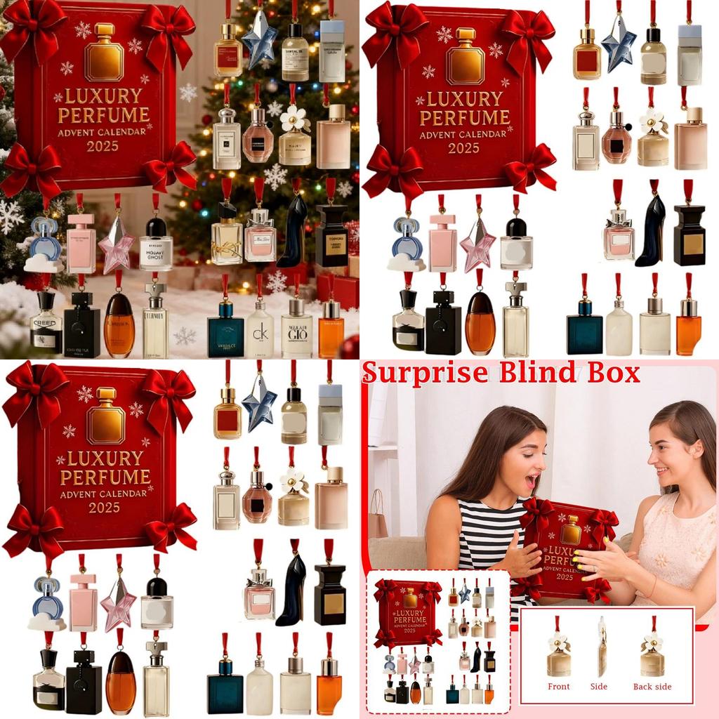 Парфюмерный рождественский адвент-календарь с акриловыми подвесками для праздничных подарков и торжеств