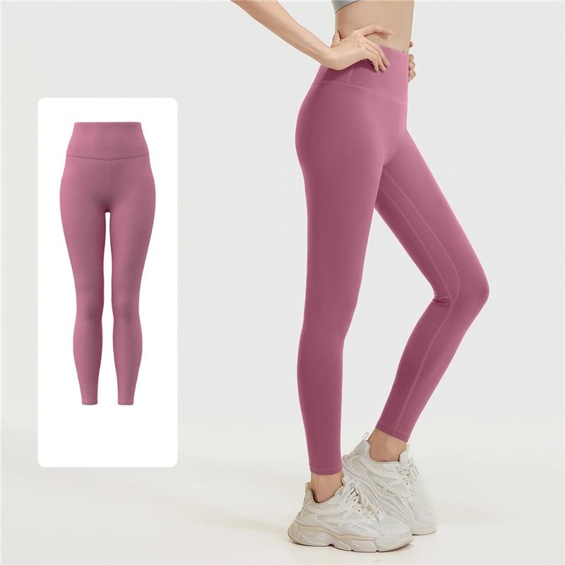 Women's Yoga Pants Nude Stretch High Waist Hip Lifting Sports Fitness Tight Fitting Trousers Abdomen