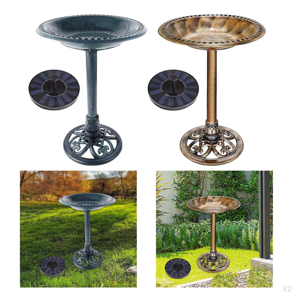 Пьедестал Сад Птичья Ванна Открытый Патио Украшение Двор Палуба Солнечный Фонтан