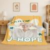 Kpop B-BTS Чон Хосок J Hope Фланелевое одеяло Мягкое теплое плед для спальни гостиной кровати путешествий кемпинга пикника подарок