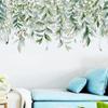 Wall Fashion Decoration Stickers Green Plants Leaves Tropical Wall Sticker Decals PVC Home Room Mural Decor Removable Accessory