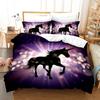 3D Unicorn Series Bedding Set Fantasy Cartoon Animal Duvet Cover and Pillow Case Suitable for Home Decoration In Children's and Women's Rooms