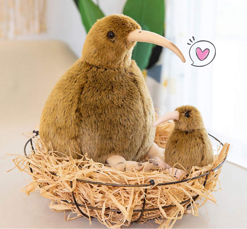 Realistic Kiwi Plush Fluffy 30cm Cute Educational New Ages 6 and Up Toy, Animal, Long, Toy, Christmas, Birthday, Year's Gift,