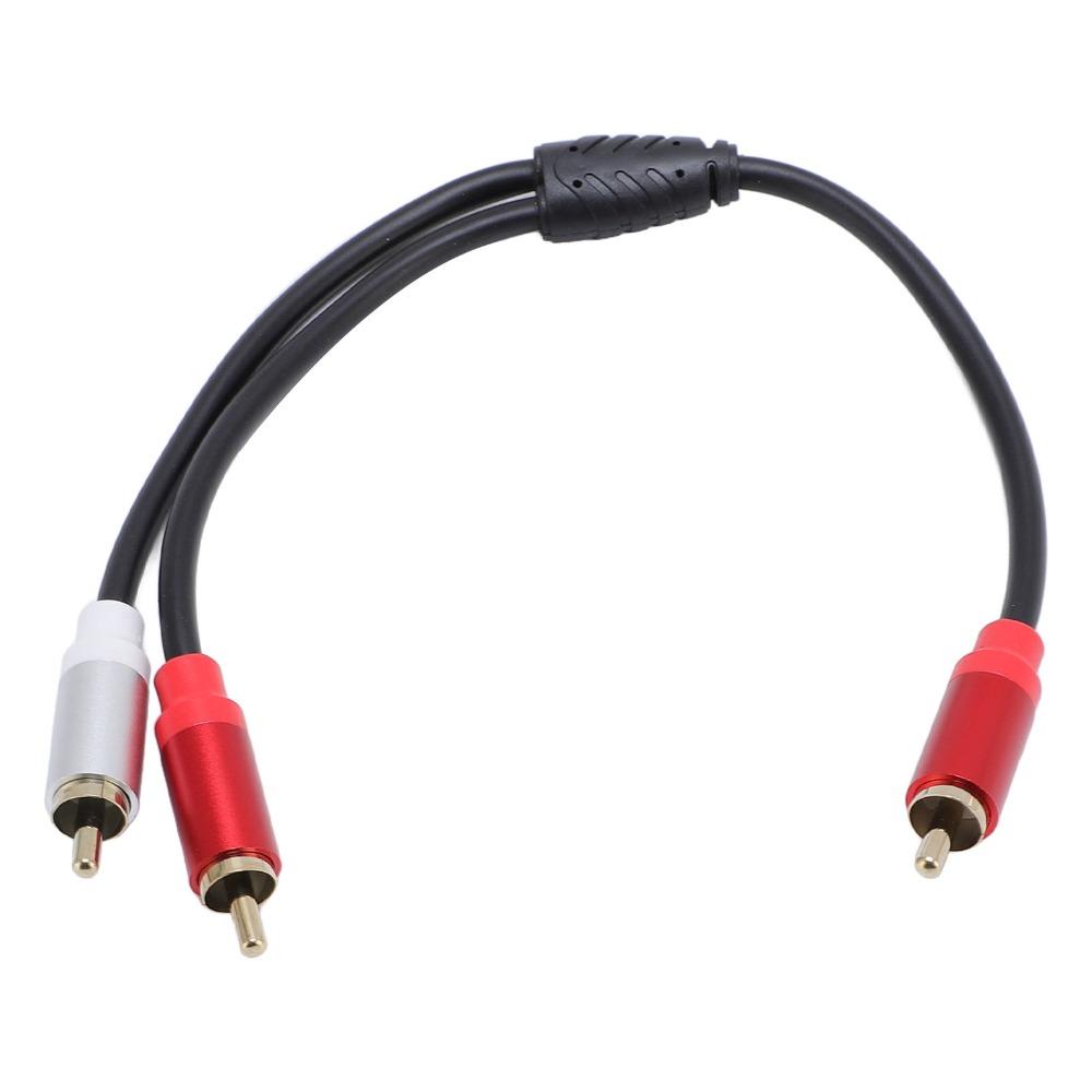 2PCS 1 Male RCA to 2 Male RCA RCA Y Splitter Cable Stereo Audio Cable for DVD TV HDTV VCR CD Player