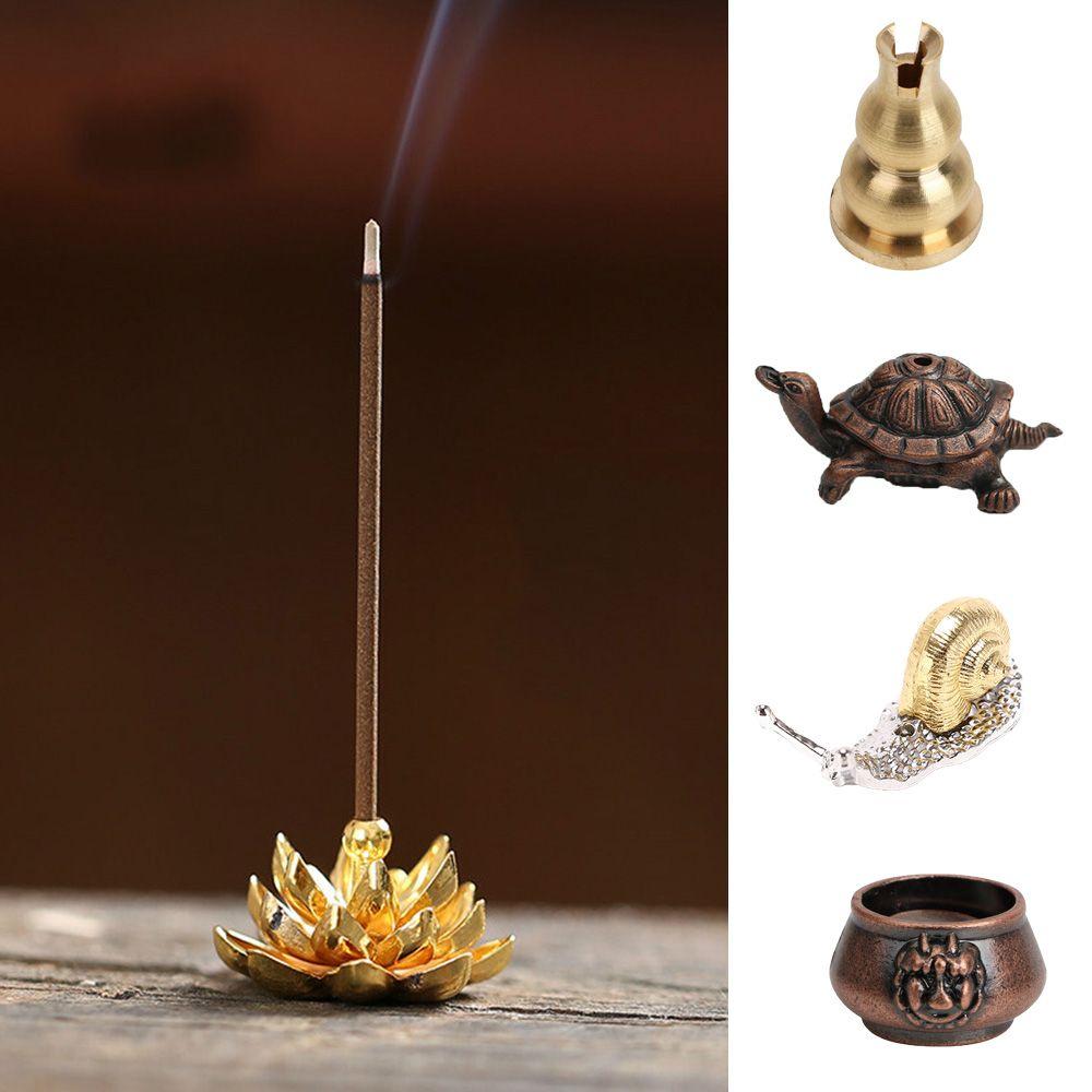 Shapes Buddhism Gadgets Home Decor Ash Catcher Copper Censer Joss-stick inserted Incense Holder
