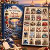 Holiday Room Decor Tiny Coastal Village Advent Calendar, 24 Day Christmas Countdown Travel Companion Toy Decoration, Acrylic Ornament for Kids