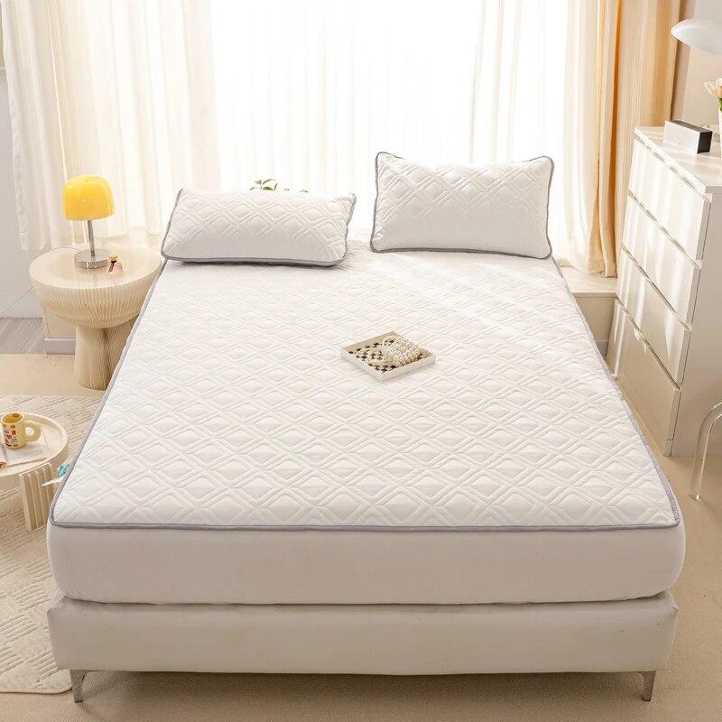 Водонепроницаемая простыня, стеганый наматрасник для всех сезонов, эластичное постельное белье, защитные чехлы для постельного белья 140x200, 160x200