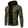 Men's Casual Color-Block Hooded Sweatshirt - Autumn/Winter Plus Velvet Hoodie