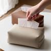Коробка для салфеток из искусственной кожи - Современный квадратный дизайн, Идеально подходит для ванных комнат, Прочная коробка из искусственной кожи, Украшение для ванной комнаты