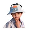 Детская шляпа со встроенным вентилятором, мультяшная форма, очень широкие поля, защита от УФ-лучей, солнцезащитная