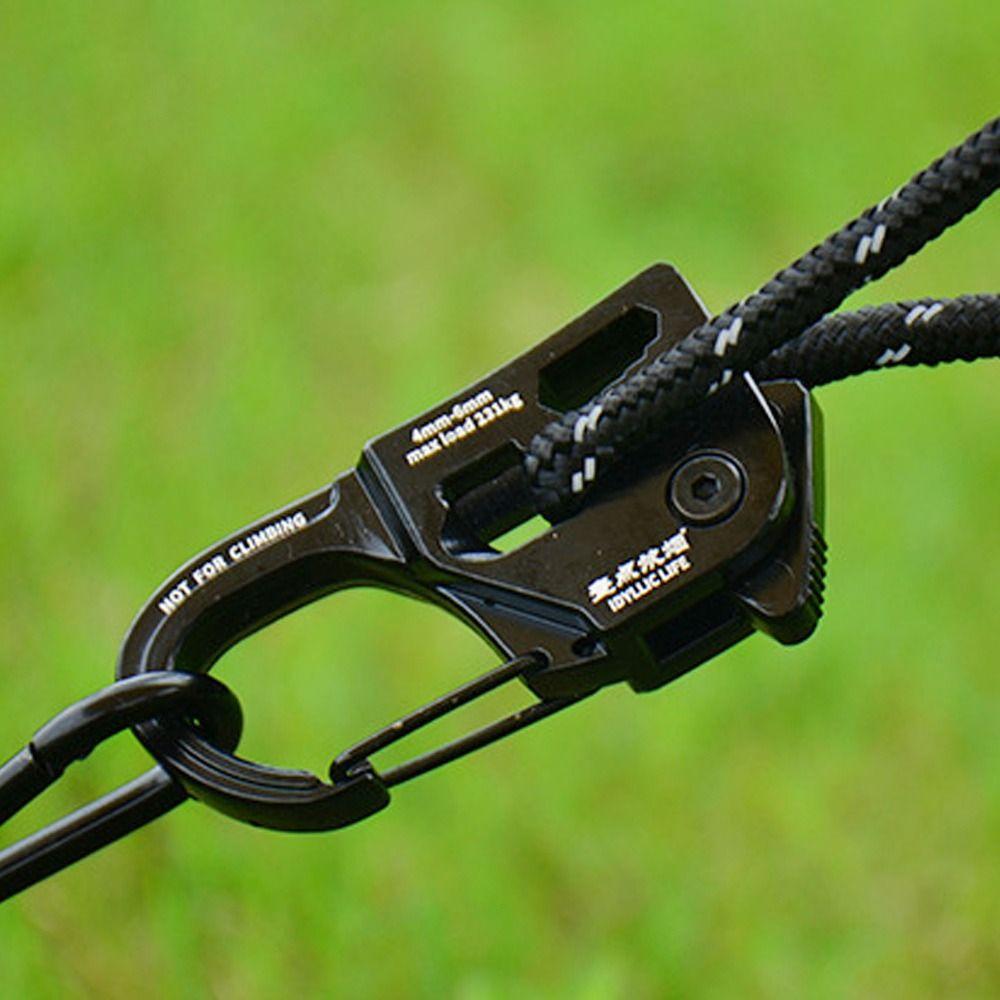 Aluminum Alloy Tent Rope Buckle 5m Rope Wind Rope Hanger Quickdraw Tent Accessories Outdoor Tool