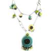 Les Trésors De Lily [E0667] - Дизайнерское колье «Мимозы» зеленого цвета