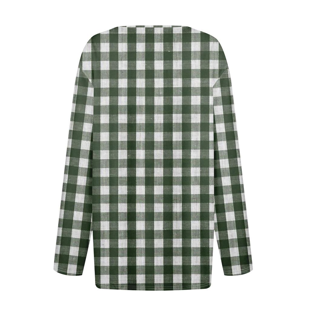 Women's T Shirt Tee Button Long Sleeve Daily Weekend Fashion Basic V- Neck Regular Top