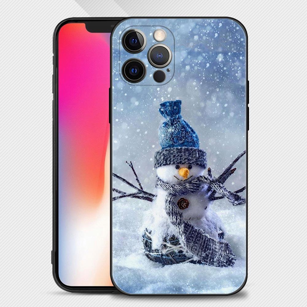 Веселый рождественский снеговик чехол для телефона чехол для iPhone Xiaomi Mi Samsung Galaxy Redmi Note AS 11 12 13 14 15 22 23 24 5G Pro Plus Max Fe Ultra