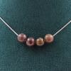 Stones and Minerals. Necklace 4 Ruby Beads from Mogok, Burma, Myanmar. 2A Quality 8mm Necklace Women, Men. Custom Size