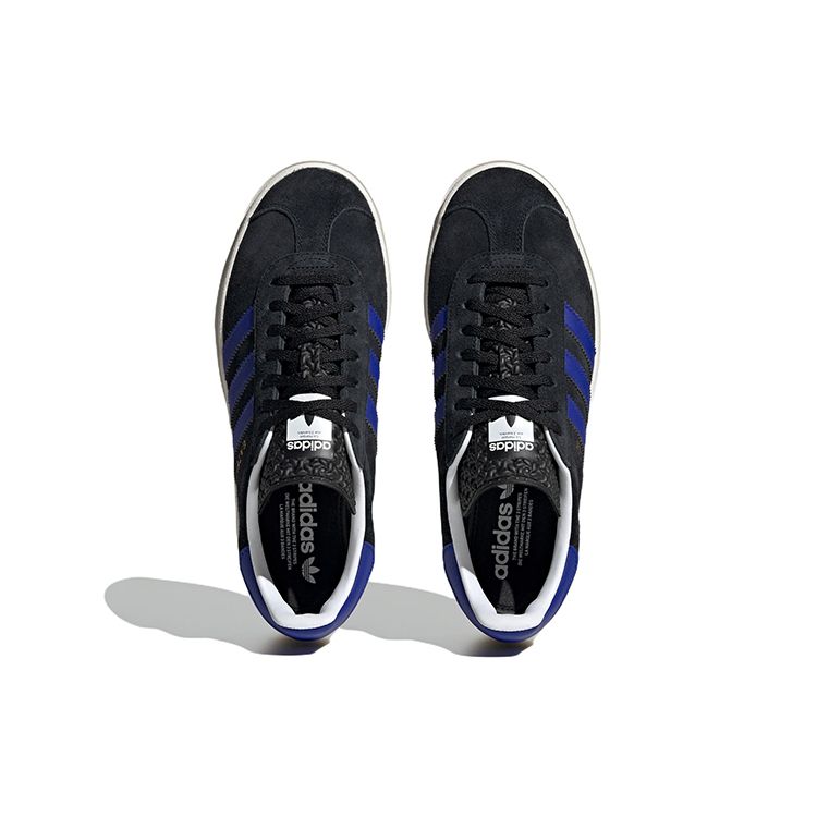 adidas Gazelle Bold Black Lucid Blue Женские кроссовки Core-черный золотисто-металлик HQ4408