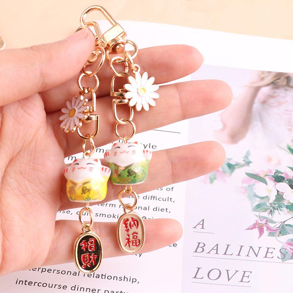 Аксессуары Брелки Манеки-Нэко Ремешки для мобильных телефонов Шнурки для мобильных телефонов Брелок для ключей Lucky Cat