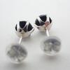 [Used] Pt900/Black Diamond/Stud/Earrings/j91-6