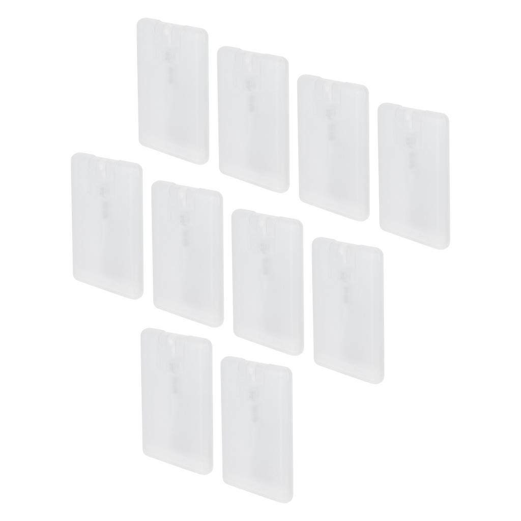 10pcs 20ml Cardcase Perfume Spray Bottles Credit Card Fine Mist Spray Bottle Empty Flat Atomizer Pump