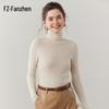 Fanzhen Women's Slim-Fit Cashmere Turtleneck Base Layer
