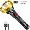 Bright New Wick Strong Light Led Flashlight USB Rechargeable Flashlight Built-in Battery Light with Charging Cable