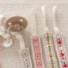 Adjustable Baby Cloth Pacifier Chain Embroidery Floral Nipple Holder Clips Soother Holder  Toddler