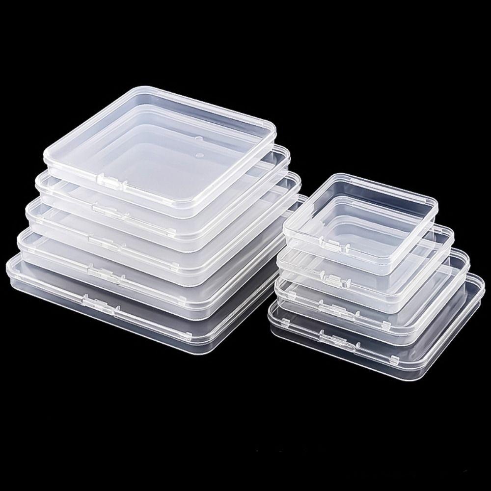 Square Jewelry Beads Container Transparent Power Tools Holder Portable Fishing Tools Accessories