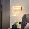 Акриловый настенный светильник светодиодный современный светильник роскошный золотой 8 Вт настенный светильник гостиная спальня прикроватное зеркало лестница проход внутренние светильники