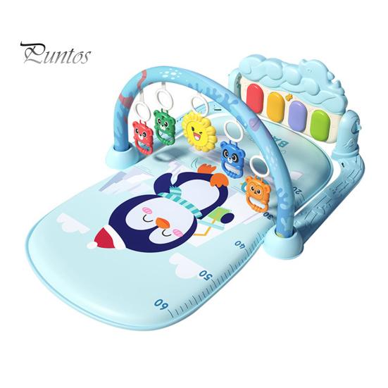 Baby Gym Play Mat And Piano Gym with Tummy Time Mat Interactive Musical Toys Creative Activity Center for Infants Toddlers Sensory Development Motor