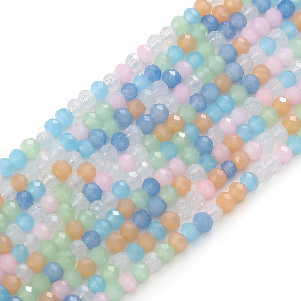 120 шт. стеклянные бусины поверхностные плоские интервальные хрустальные бусины для самостоятельного изготовления браслетов, ожерелий, ювелирных изделий, украшений