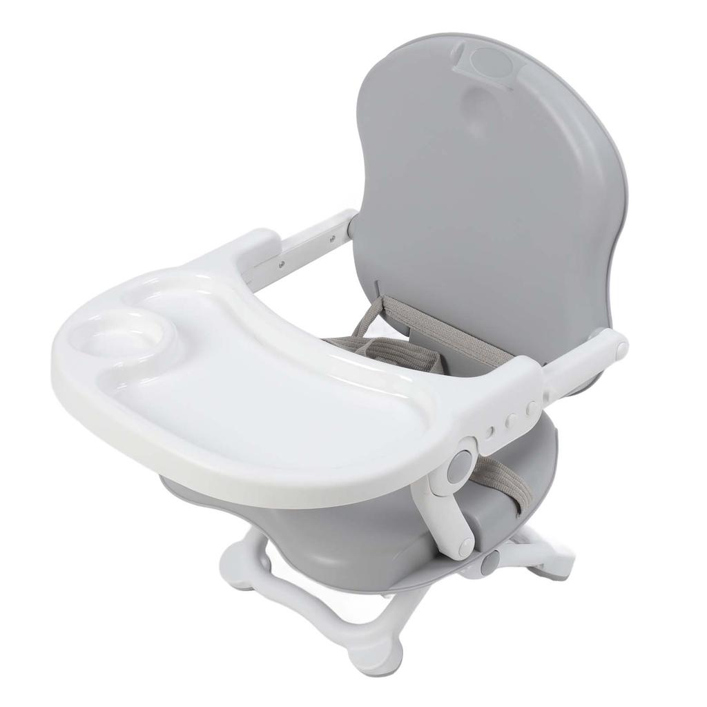 Складной стульчик для кормления малышей со съемным подносом, регулируемая высота, легко моется, портативный для младенцев