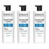 Kerasys Moisture Clinic Shampoo 750ml 3 Pack, Volume Clinic Conditioner 750ml X 3