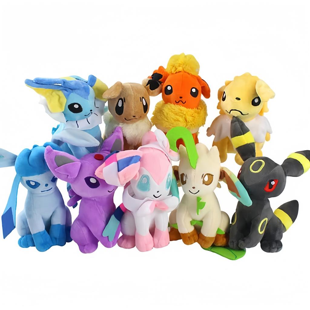 Surprise Gift Eevee Collection Plush Flareon Vaporeon Stuffed Espeon Umbreon Glaceon Leafeon Sylveon Plushies Doll