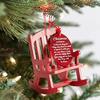 Christmas Mini Wooden Red Decorative Rocking Chair Ornament Decorations Holiday Xmas Tree Hanging Pendant Craft Gift
