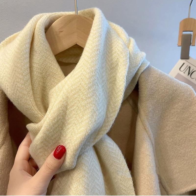 Women Scarf Pashmina Shawls Wraps for Evening Dresses Winter Warm Scarves with Pom Poms