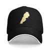 Карта Ливана золотая краска Бейсболка Snapback Кепка Шляпа Люксовый бренд дизайнерская кепка роскошная женская Кепки Для мужчин Женская