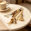 Tassel Tassel Handwoven Rope Keychain Beaded Handwoven Rope Lanyard Bag Hanging Decor  Car Keychain