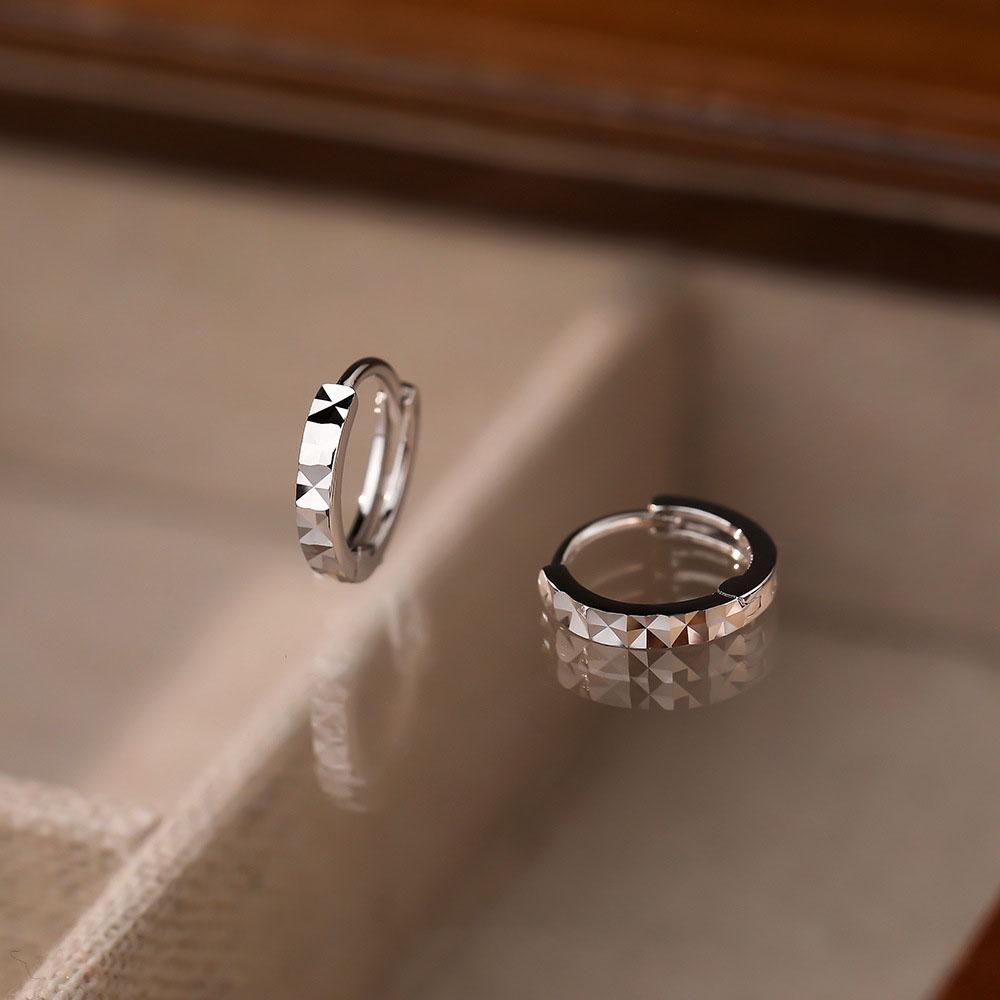 S925 Sterling Silver Rhombus Shaped Floral Earrings for Women Jewelry Accessories YB-XY-623