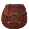 Saddel Motorcycle Saddle Bag Brown Leather Side Pouch Panniers Real Goat