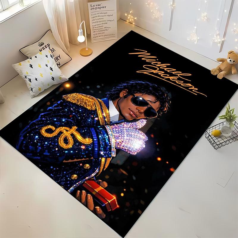 Michael Jackson Tribute Design Rug Non-slip rug suitable for living room and bedroom sofas.