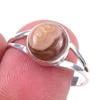 Кольцо из чистого серебра 925 пробы с натуральным медовым родохрозитом ручной работы, размер 9 C9G20