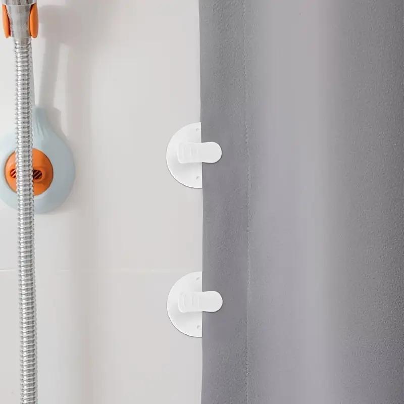 1/2шт зажимы для душевой занавески ветрозащитный самоклеящийся зажим для душевой занавески пряжка для туалетной занавески кольца для штор держатель зажима аксессуары для ванной комнаты