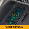 For BYD SONG LEV 2024 2025 Car Wireless Charging Pad Non-slip Pad Car Phone Charger Protective Mat TPE Waterproof Accessories